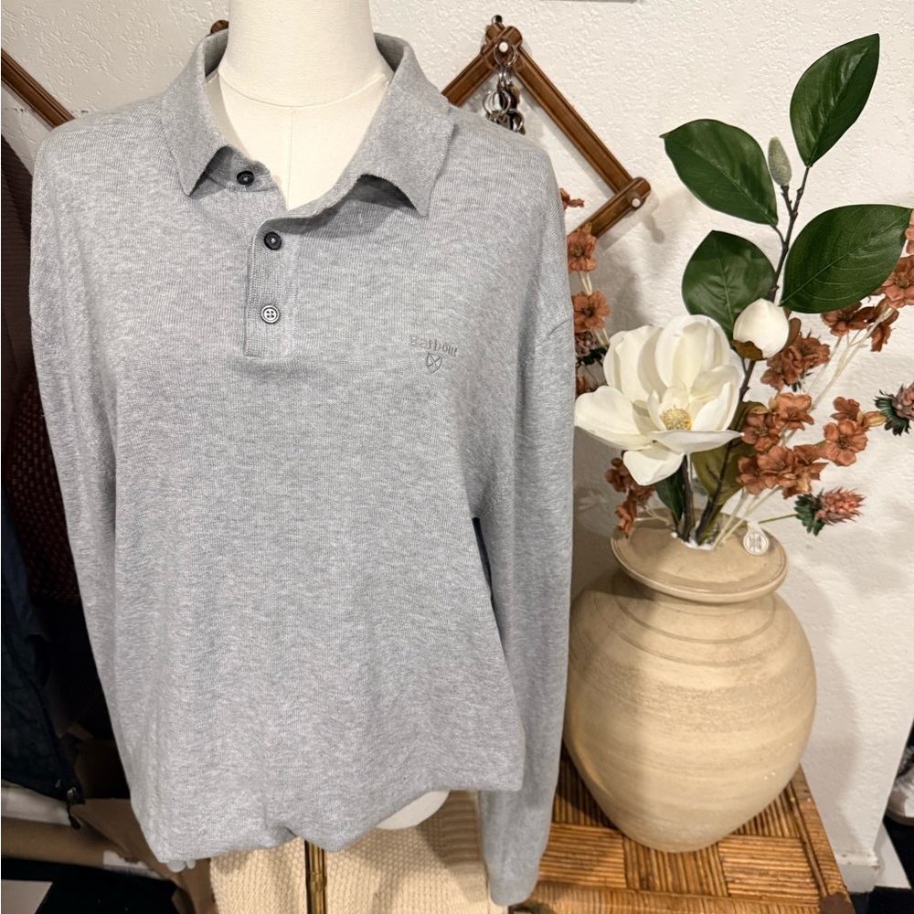 Barbour Gray Men's Polo Shirt